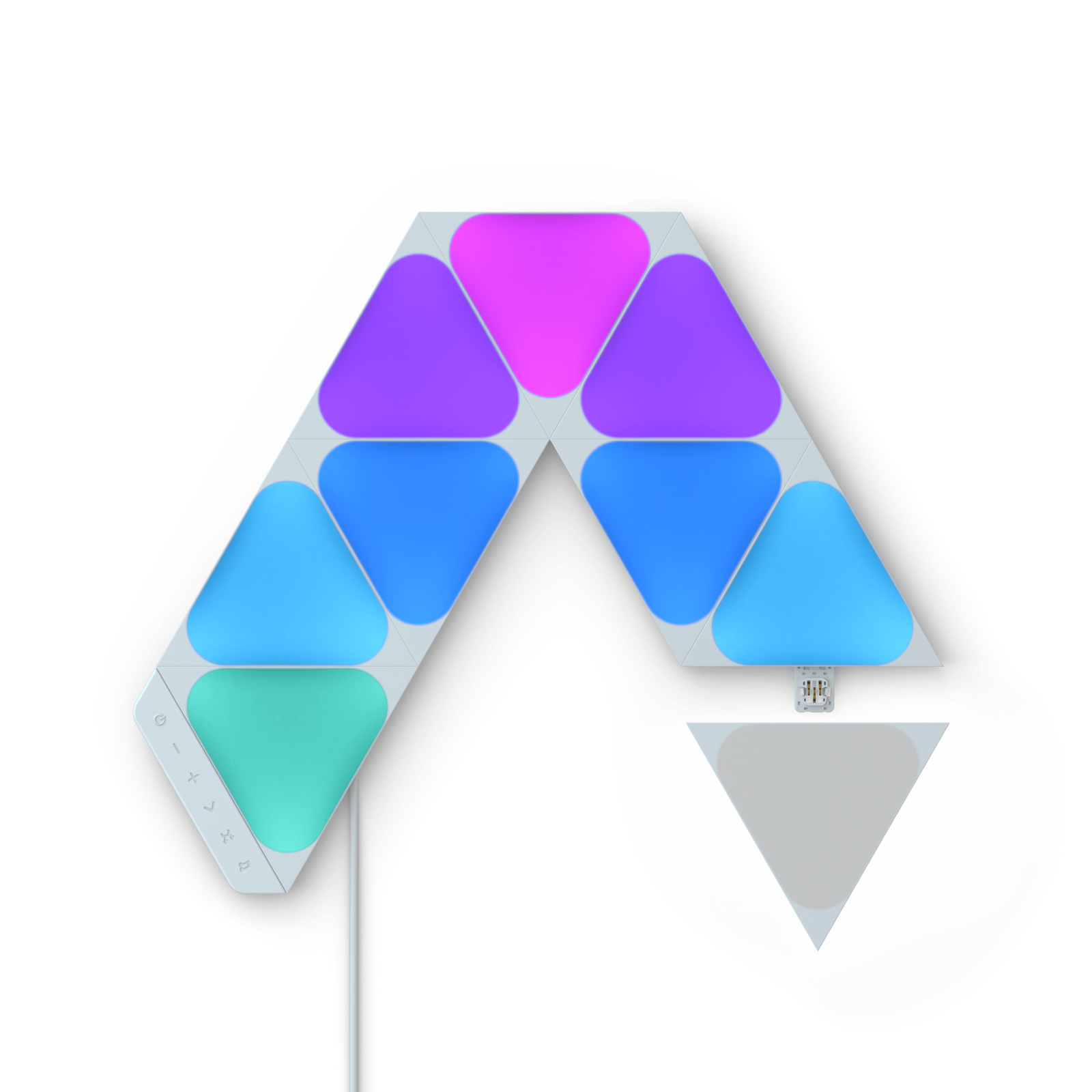 Nanoleaf Shapes Mini Triangles | Smart LED Light Panel Kit (9 Nanoleaf Shapes Mini Triangles | Smart LED Light Panel Kit (9