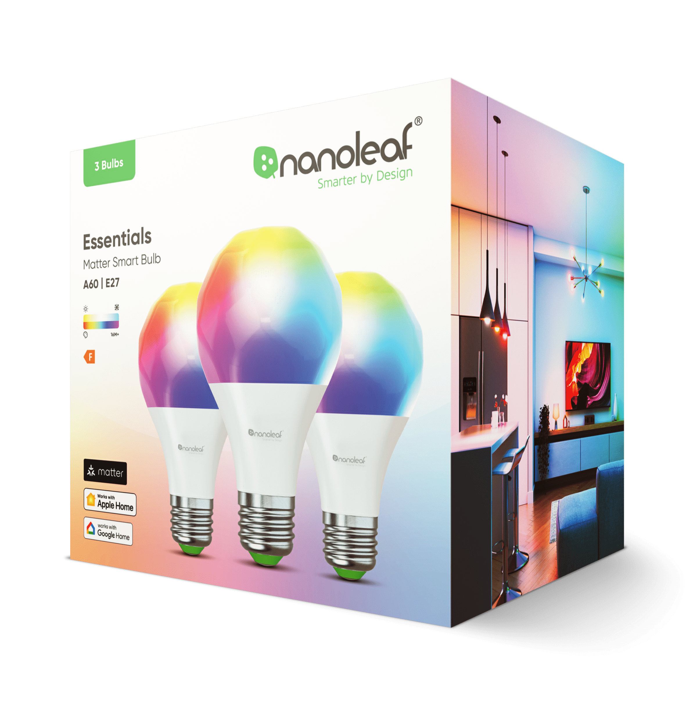 Matter Thread A19 Smart Bulb (3 Pack)