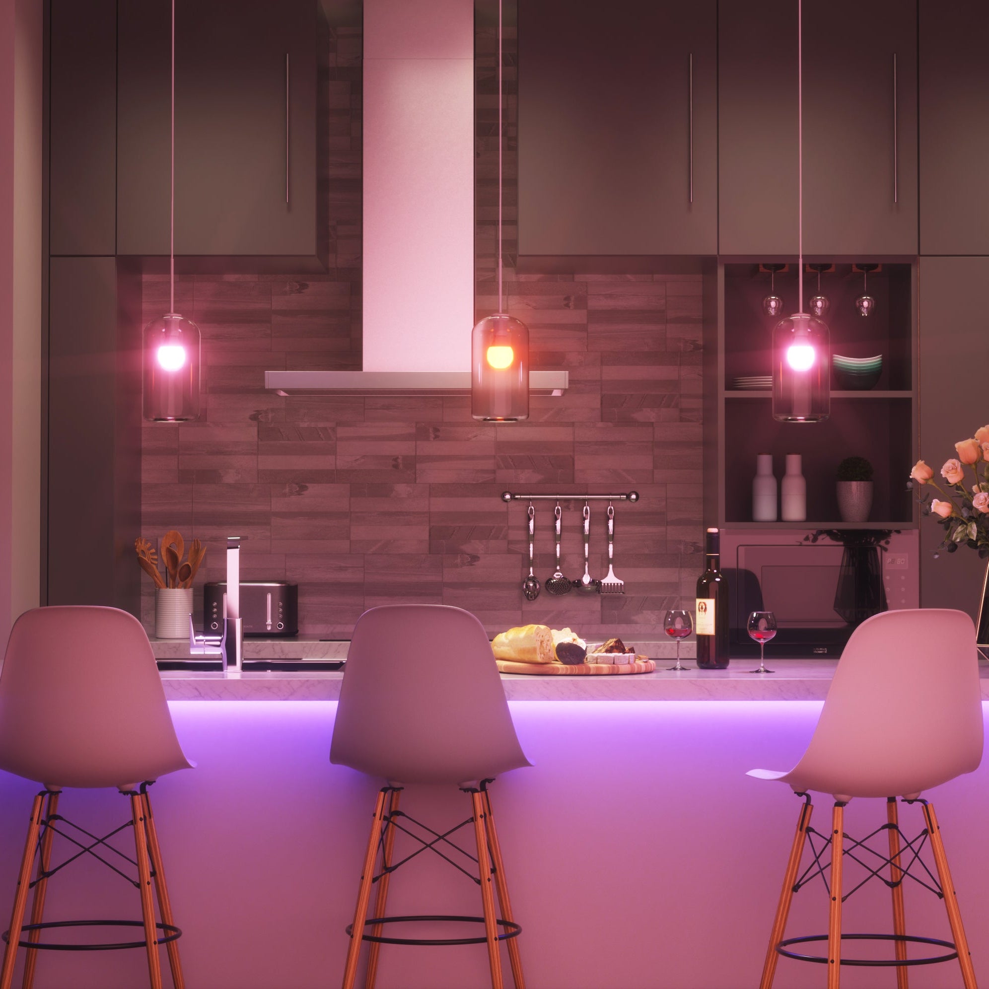 <tc>Matter</tc> Wi-Fi A19 스마트 전구 (2개입)