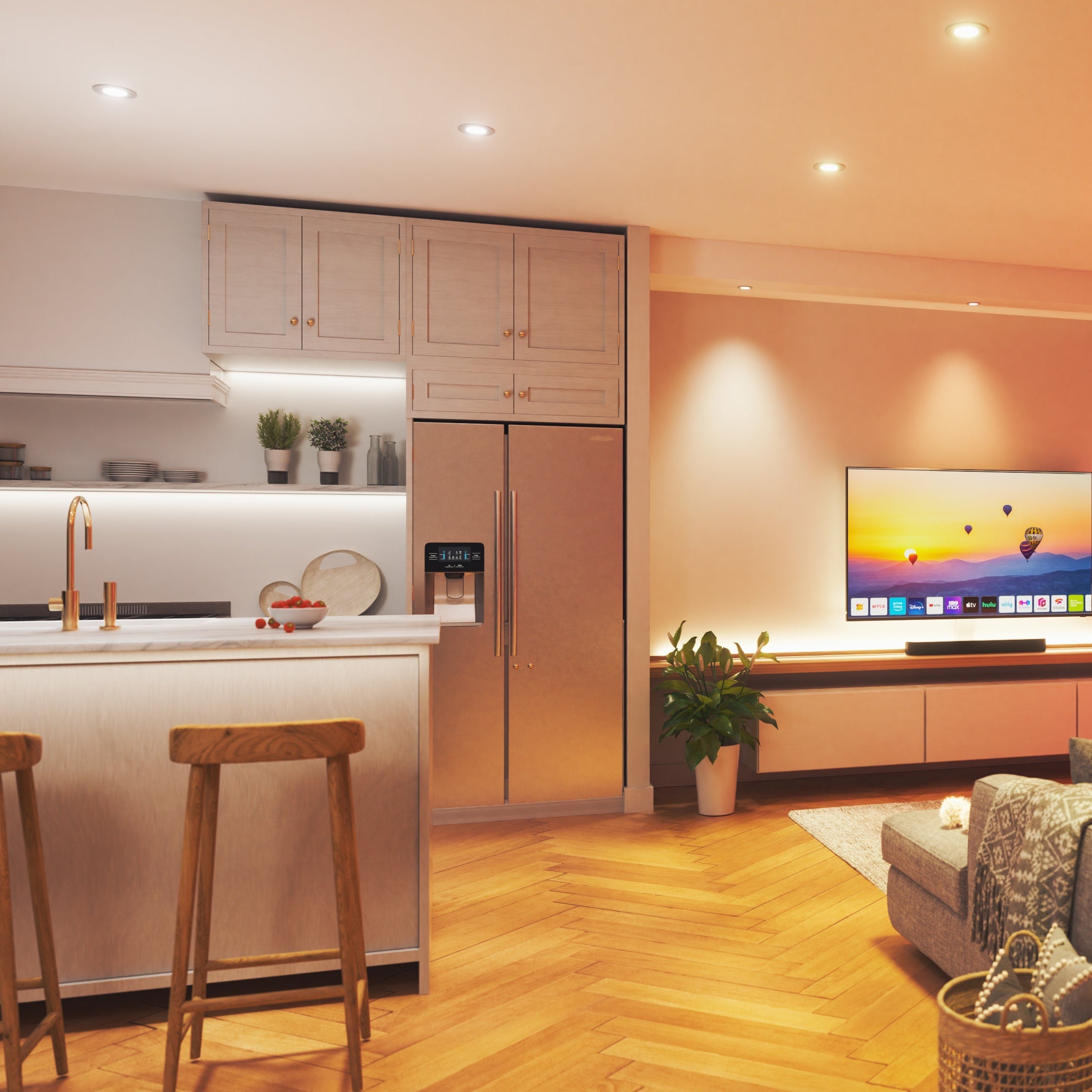 Wi-Fi <tc>Matter</tc> 3" 매입형 다운라이트 (4개 세트)