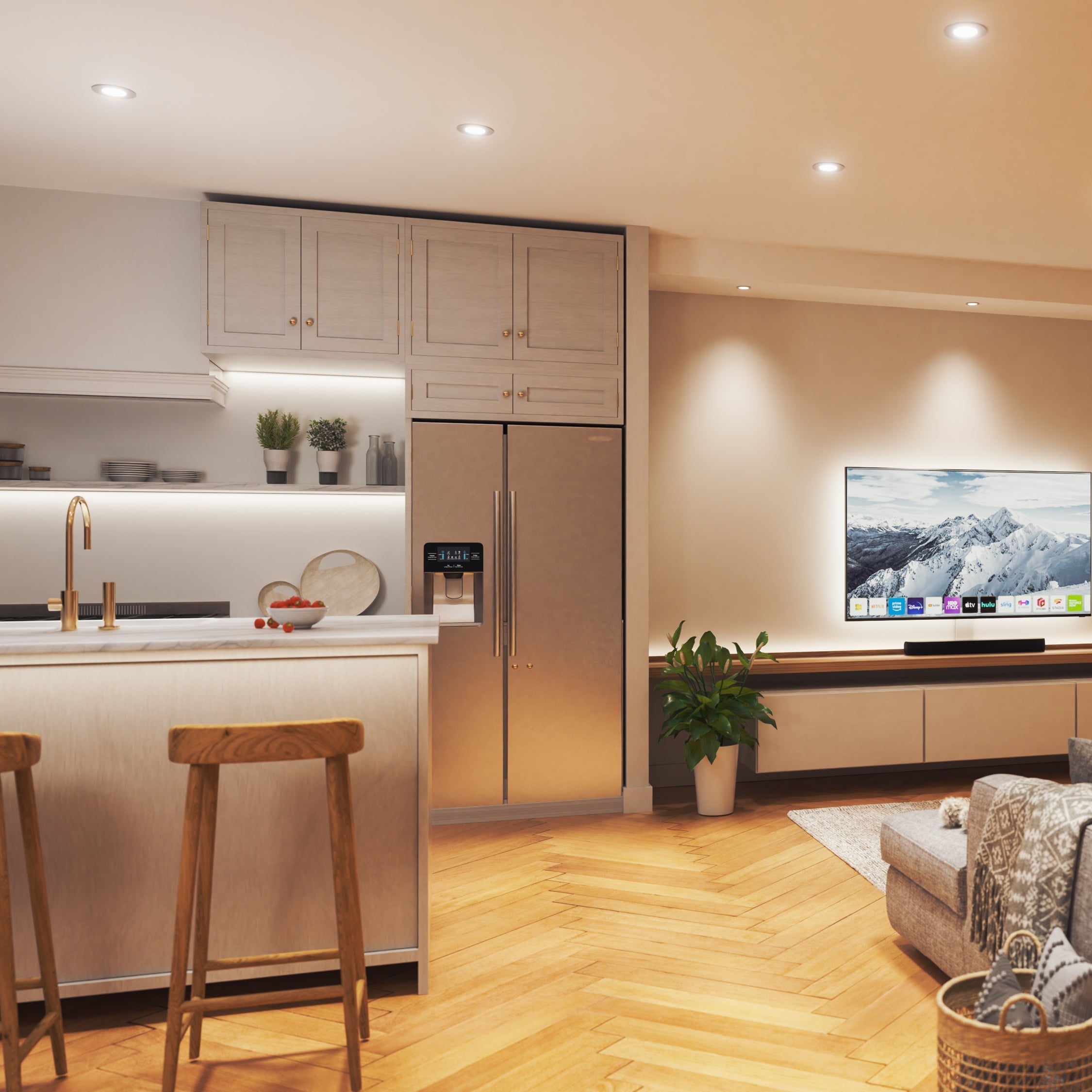 Wi-Fi <tc>Matter</tc> 3" 매입형 다운라이트 (4개 세트)