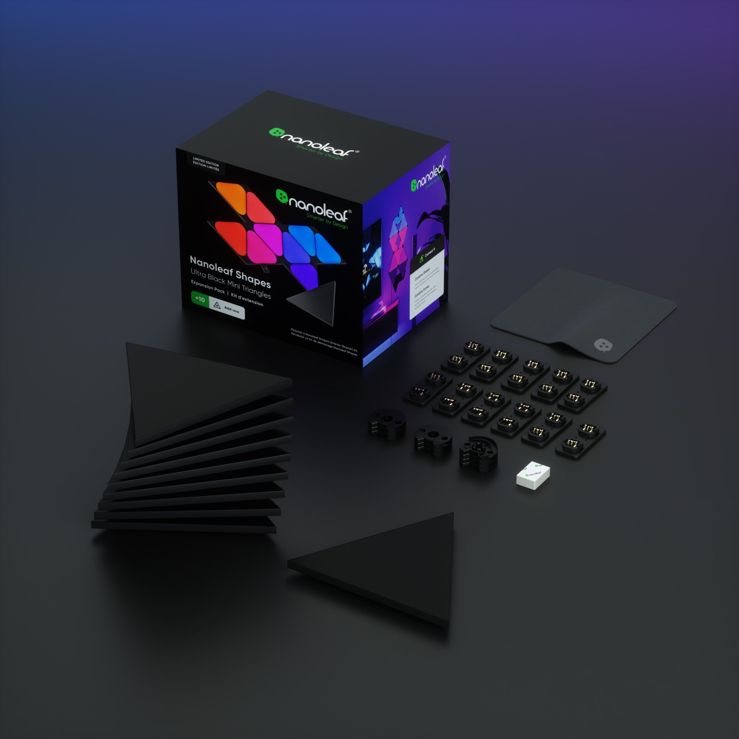Shapes Ultra Black Mini Triangles Expansion Pack (10 Panels)