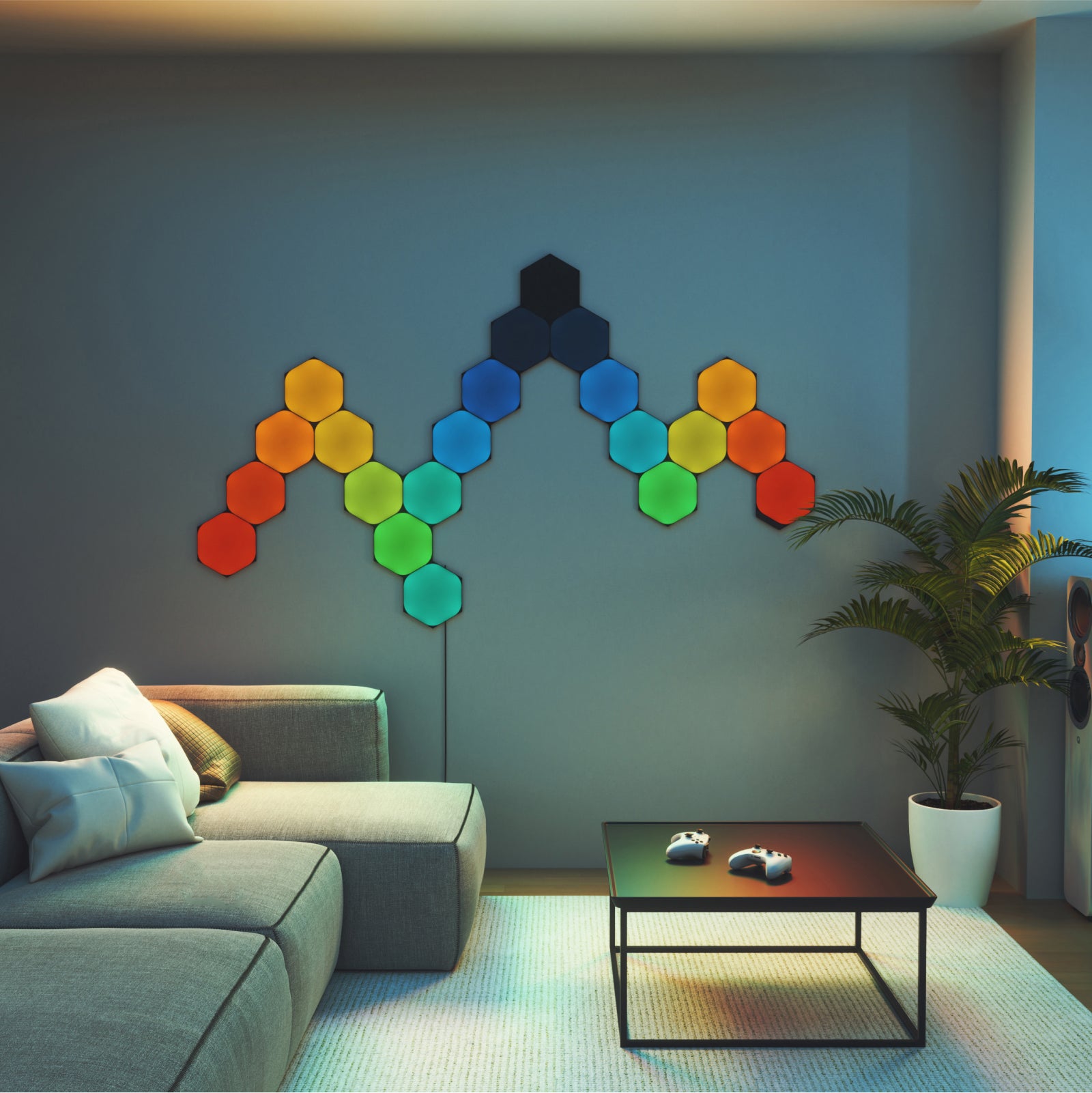 Shapes Limited Edition Ultra Black Hexagons Starter Kit (12 panels