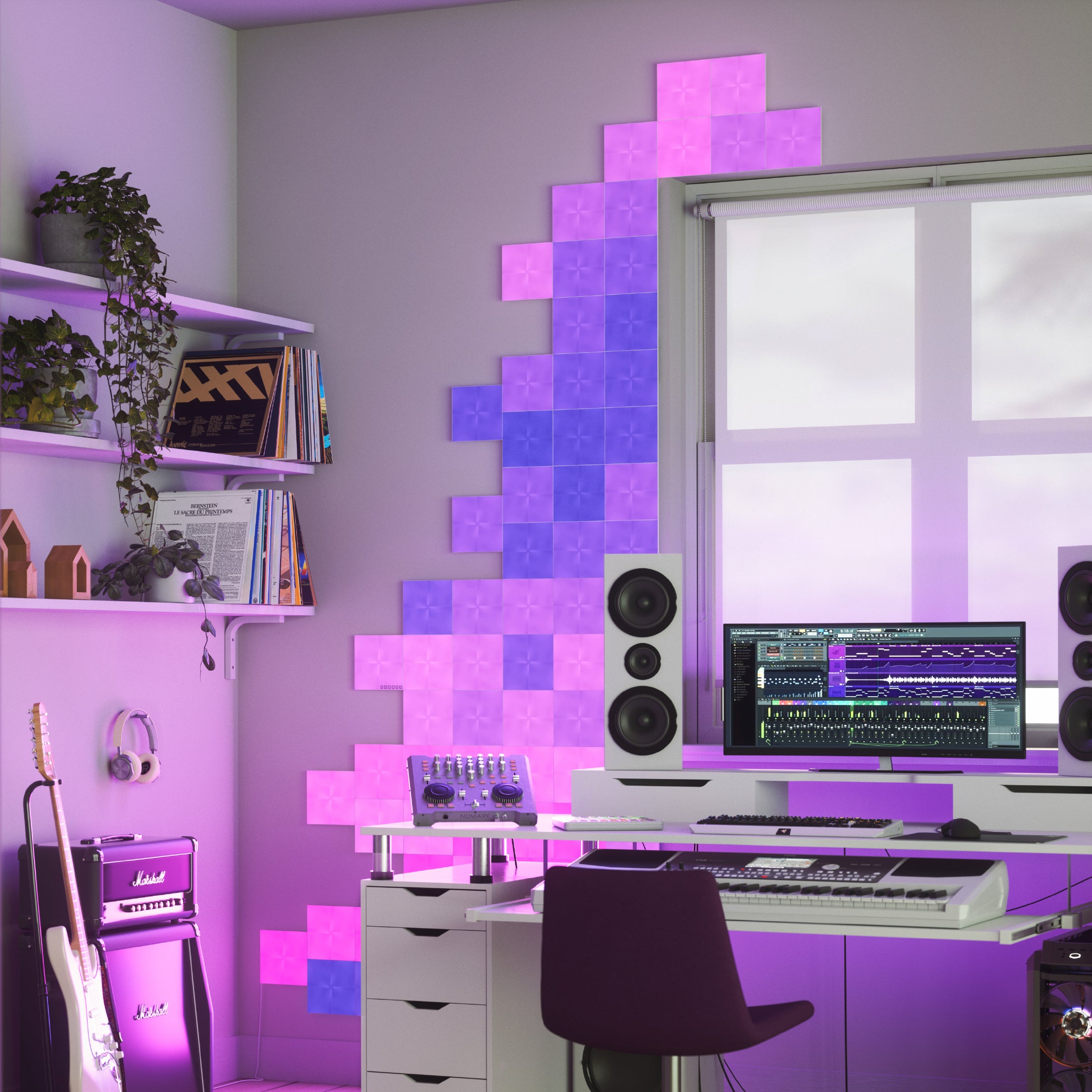 Nanoleaf Canvas 40枚セット (コントロールスクエア2枚含む) Nanoleaf Canvas » Light Squares » Touch-Enabled LED Smart Lighting