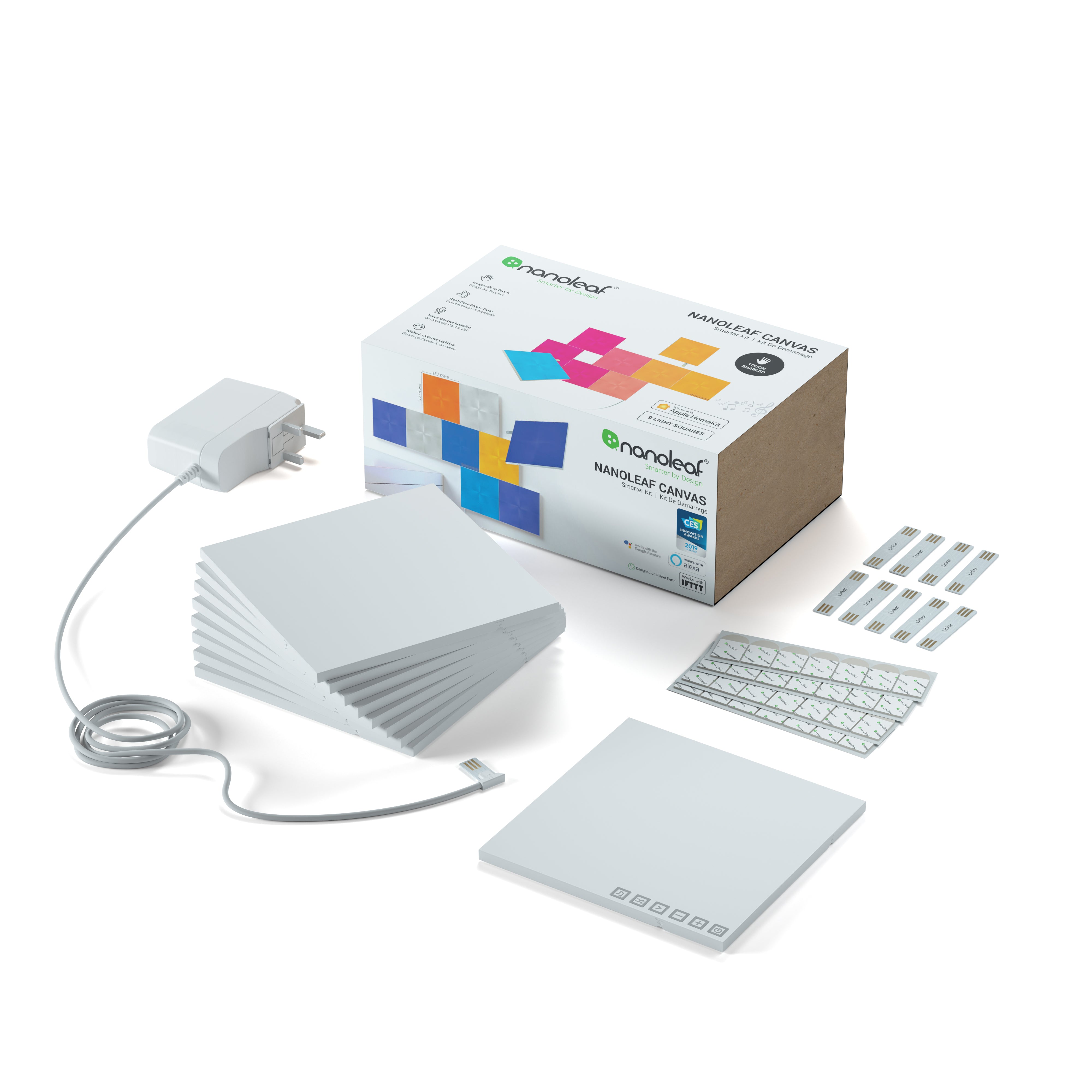 Nanoleaf Canvas 40枚セット (コントロールスクエア2枚含む) Nanoleaf Canvas » Light Squares » Touch-Enabled LED Smart Lighting