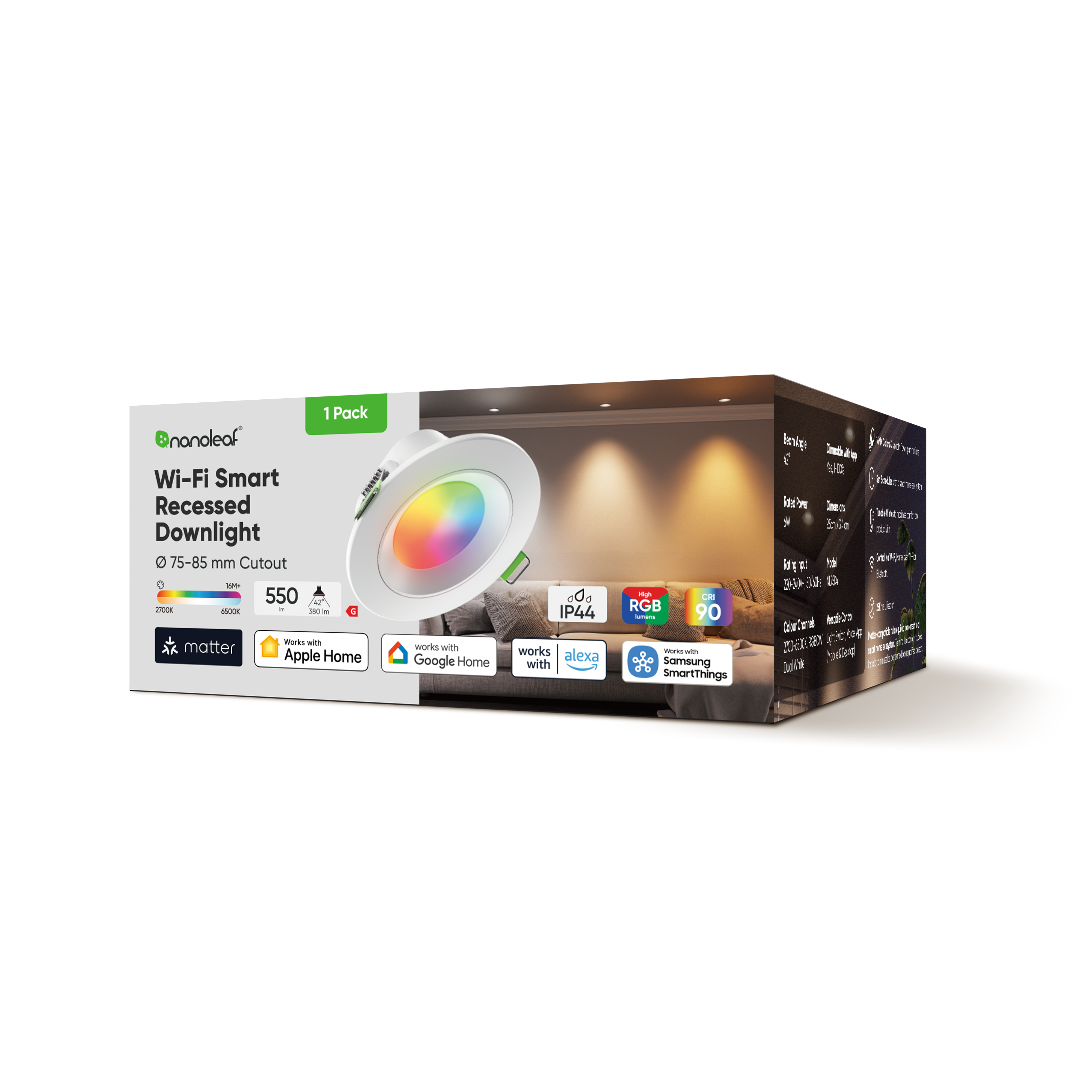 Wi-Fi Matter 3" Recessed Downlight (Each)